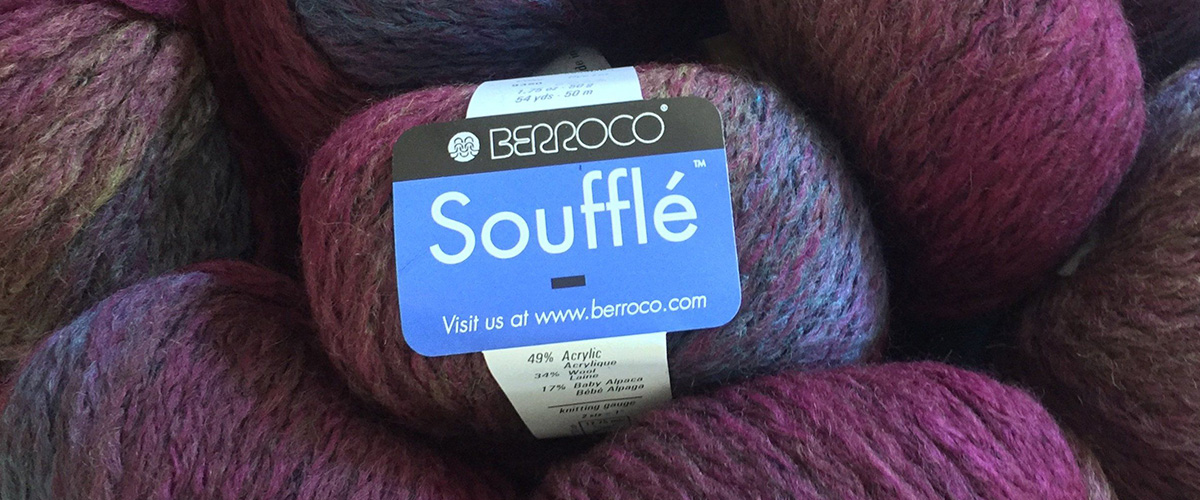 「スフレヤーン」とはどういう意味？アルファベットで「Souffle yarn」と記述するとの事。