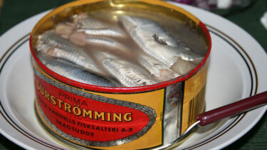 「シュールストレミング」とはどういう意味？スウェーデン語で「surströmming」と記述するとの事。